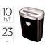 Destructora De Documentos Fellowes 53C Capacidad De Corte 10 Hojas Destruye Grapasclips Tarjetas Y Cd 23 Litros