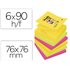 Bloc De Notas Adhesivas Quita Y Pon Post-It Super Sticky 76X76 Mm Con 90 Hojas Pack De 6 Bloc Colores Surtidos