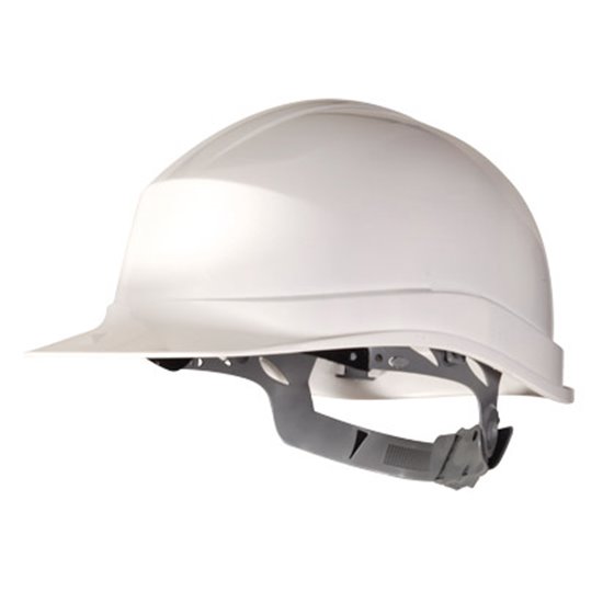 Casco De Proteccion Deltaplus Polietileno Especial Para Obra Y Trabajos Electricos De Baja Tension Color Blanco