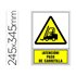 Pictograma Syssa Señal De Advertencia Atencion! Paso De Carretilla En Pvc 245X345 Mm