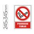 Pictograma Syssa Señal De Prohibicion Prohibido Fumar En Pvc 245X345 Mm