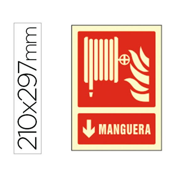 Pictograma Syssa Señal De Manguera En Pvc Fotoluminiscente 210X297 Mm