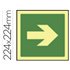 Pictograma Syssa Señal De Via De Evacuacion En Pvc Fotoluminiscente 224X224 Mm