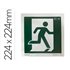 Pictograma Syssa Señal De Salida De Emergencia Derecha En Pvc Fotoluminiscente 224X224 Mm