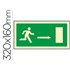 Pictograma Syssa Señal De Salida Emergencia Flecha Derecha En Pvc Fotoluminiscente 320X160 Mm