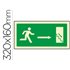 Pictograma Syssa Señal De Salida Emergencia Derecha Escalera Bajando En Pvc Fotoluminiscente 320X160 Mm