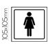 Pictograma Syssa Señal De Aseos Señoras En Pvc 105X105 Mm