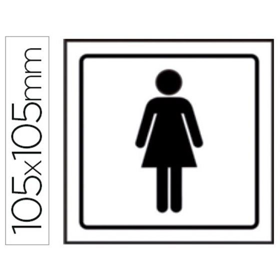 Pictograma Syssa Señal De Aseos Señoras En Pvc 105X105 Mm