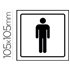 Pictograma Syssa Señal De Aseos Caballeros En Pvc 105X105 Mm