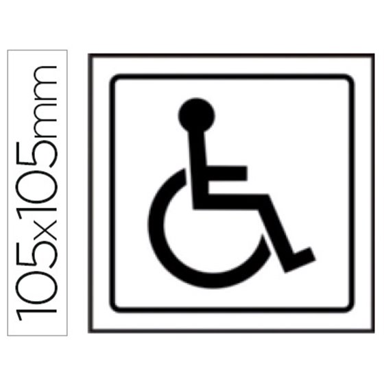 Pictograma Syssa Señal De Minusvalidos En Pvc 105X105 Mm