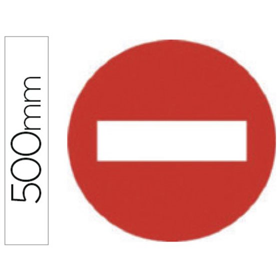 Pictograma Syssa Señal Vial Entrada Prohibida En Acero Galvanizado 500 Mm