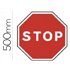 Pictograma Syssa Señal Vial Stop En Acero Galvanizado 500 Mm