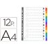 Separador Exacompta Cartulina Juego De 12 Separadores Din A4 Multitaladro Color Blanco