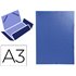 Carpeta Exacompta Gomas Carton Simil-Prespan Tres Solapas Din A3 Azul