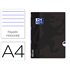 Libreta Escolar Oxford Openflex Tapa Flexible Optik Paper 48 Hojas Din A4 Rayado Horizontal Color Negro