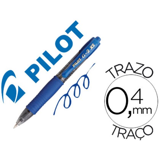Boligrafo Pilot G-2 Pixie Azul Tinta Gel Retractil Sujecion De Caucho
