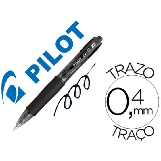 Boligrafo Pilot G-2 Pixie Negro Tinta Gel Retractil Sujecion De Caucho