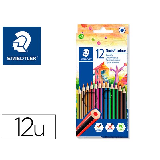 Lapices De Colores Staedtler Wopex Ecologico 12 Colores En Caja De Carton