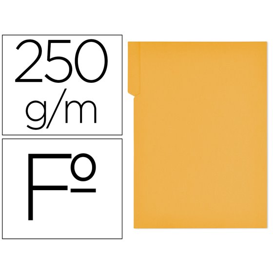 Subcarpeta Cartulina Gio Folio Pestaña Derecha 250 G/M2 Amarillo