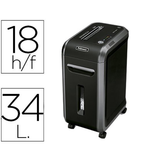 Destructora De Documentos Fellowes 99Ci Capacidad De Corte 18 Hojas Destruye Grapas Clips Tarjetas Y Cd