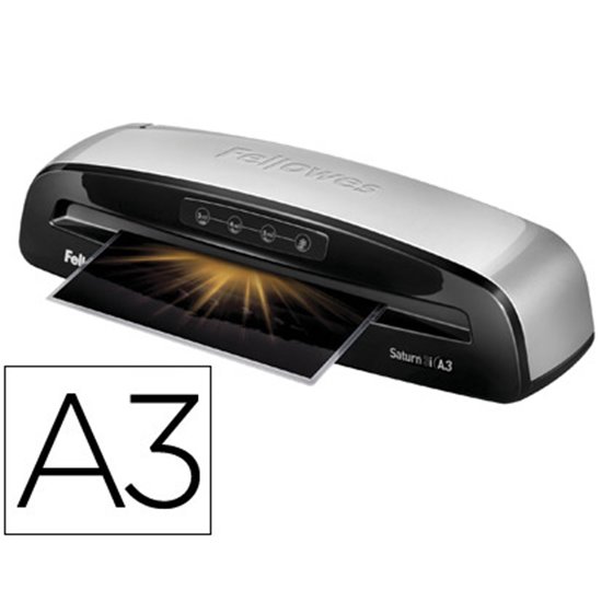 Plastificadora Fellowes Saturn 3I Din A3 2 Rodillos Sistema Antiatasco Hasta 125 Micras