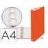 Carpeta De 4 Anillas 30Mm Redondas Exacompta Din A4 Carton Forrado Naranja