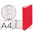 Carpeta De 4 Anillas 30Mm Redondas Exacompta Din A4 Carton Forrado Rojo