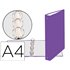 Carpeta De 4 Anillas 30Mm Redondas Exacompta Din A4 Carton Forrado Morado