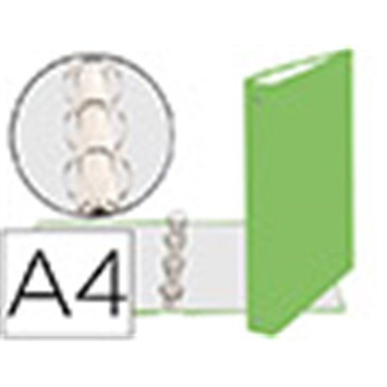 Carpeta De 4 Anillas 30Mm Redondas Exacompta Din A4 Carton Forrado Verde Anis