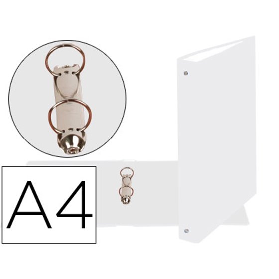 Carpeta De 2 Anillas 30Mm Redondas Exacompta Din A4 Carton Forrado Blanco