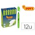 Marcador De Cera Gel Jovi Fluorescente Verde Caja De 12 Unidades