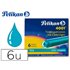 Tinta Estilografica Pelikan Tp6 Turquesa Caja De 6 Cartuchos