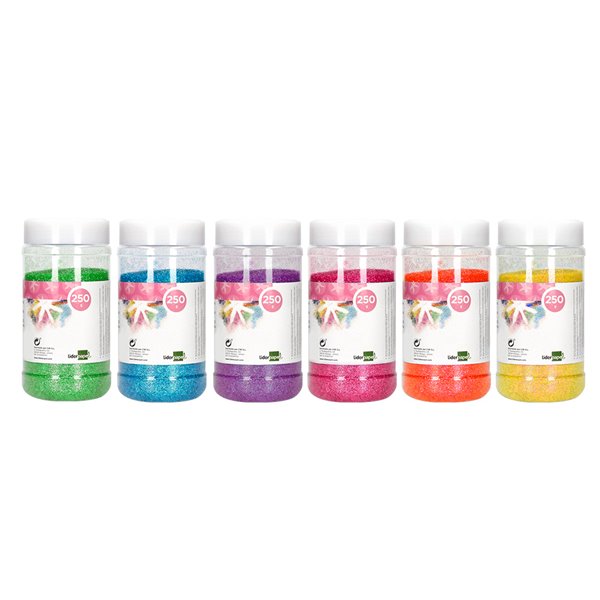 Purpurina Liderpapel Fantasia Colores Metalicos Pasteles Surtidos Bote De 250 Gr