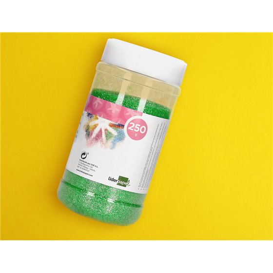 Purpurina Liderpapel Fantasia Color Metalico Verde Pastel Bote De 250 Gr
