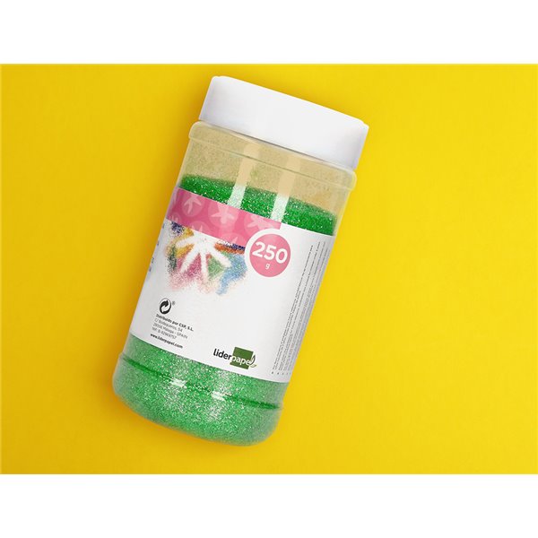 Purpurina Liderpapel Fantasia Color Metalico Verde Pastel Bote De 250 Gr