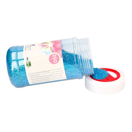 Purpurina Liderpapel Fantasia Color Metalico Azul Pastel Bote De 250 Gr