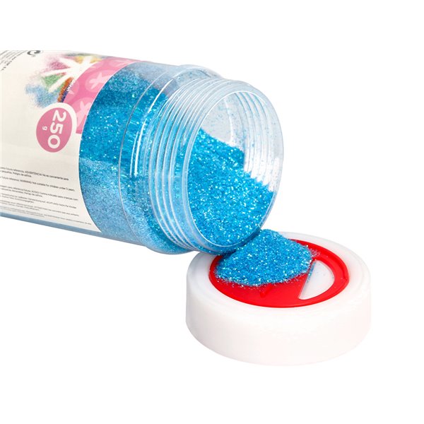 Purpurina Liderpapel Fantasia Color Metalico Azul Pastel Bote De 250 Gr