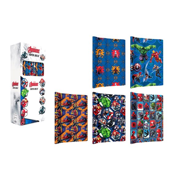 Papel De Regalo Basika Marvel Rollo De 70 X 200 Cm 60 Gr Modelos Surtidos