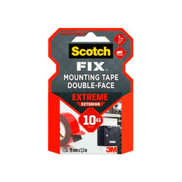Soporte Adhesivo Cinta Scotch Doble Cara Superresintente 1,5 Mt X 19 Mm