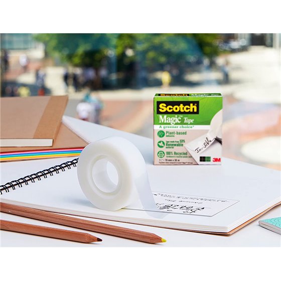 Portarrollo Sobremesa Scotch C38 Color Negro Incluye 3 Cintas Scotch Magic 33 Mt X 19 Mm