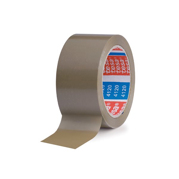 Cinta Adhesiva Tesa Pvc Color Marron 66 Mt X 50 Mm Para Embalaje