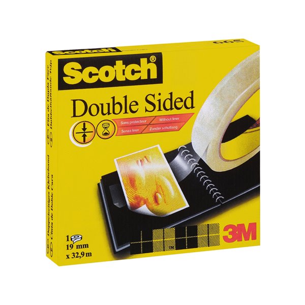 Cinta Adhesiva Scotch Dos Caras 33 Mt X 19 Mm