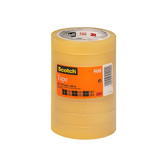 Cinta Adhesiva Scotch Transparente 66 Mt X 19 Mm Pack De 8 Unidades