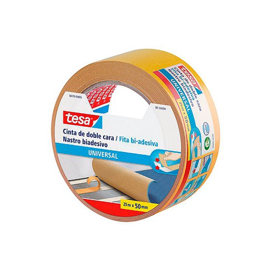 Cinta Adhesiva Tesa Doble Cara Universal 25 Mt X 50 Mm