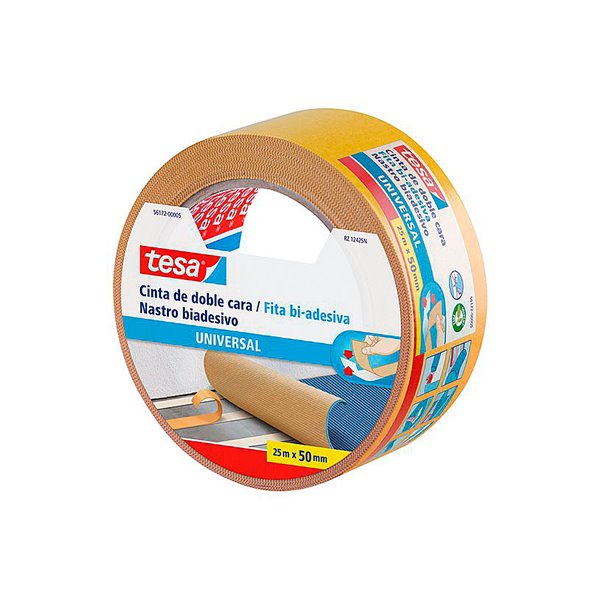 Cinta Adhesiva Tesa Doble Cara Universal 25 Mt X 50 Mm