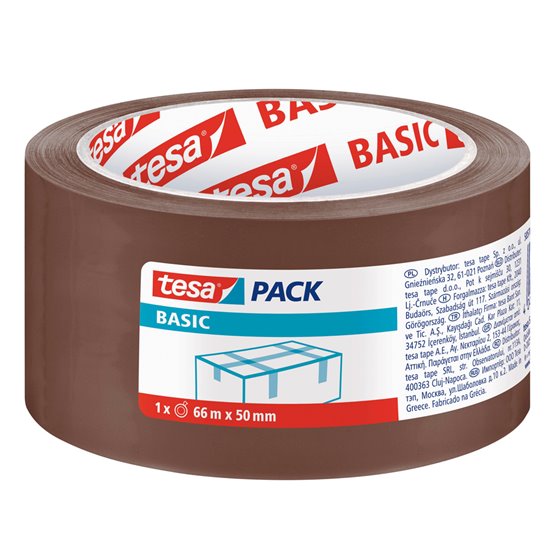 Cinta Adhesiva Tesa Marron Basic 66 Mt X 50 Mm Para Embalaje
