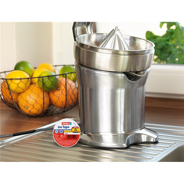 Cinta Adhesiva Aislante Tesa 20 Mt X 19 Mm Color Blanco