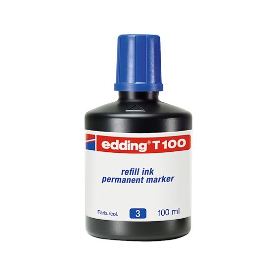 Tinta Rotulador Edding T-100 Azul Bote 100 Ml