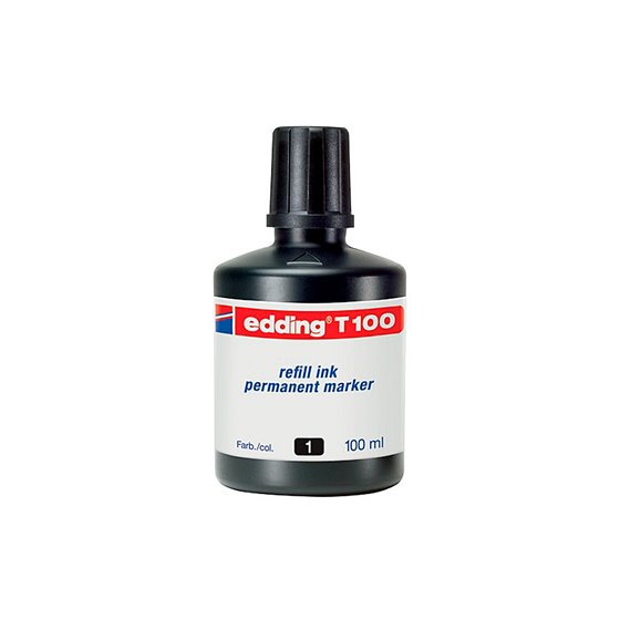 Tinta Rotulador Edding T-100 Negro Bote 100 Ml
