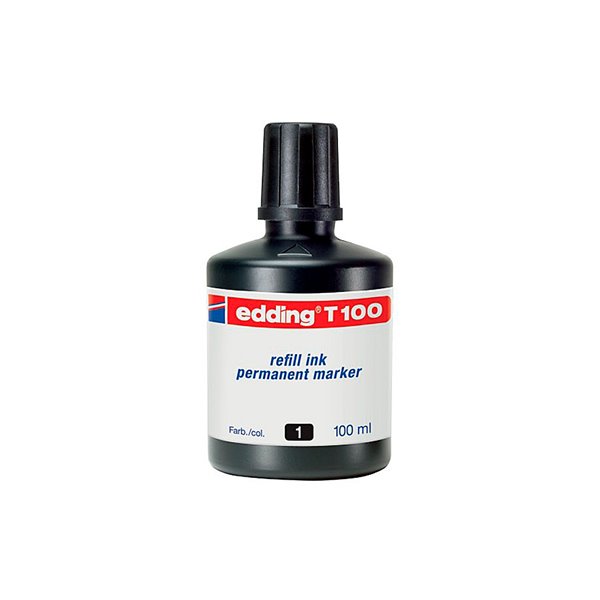 Tinta Rotulador Edding T-100 Negro Bote 100 Ml